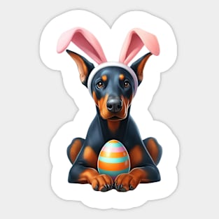 Easter Doberman Pinscher Dog Sticker